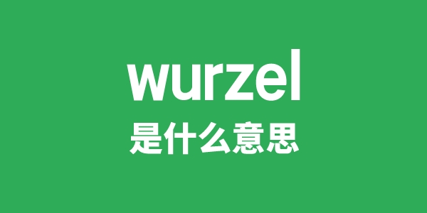 wurzel是什么意思