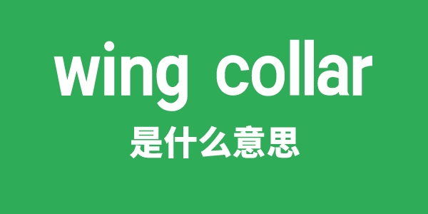 wing collar是什么意思