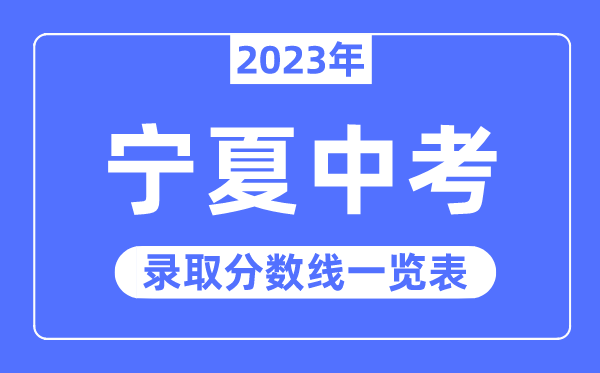 2023年寧夏中考錄取分數(shù)線,寧夏中考分數(shù)線是多少