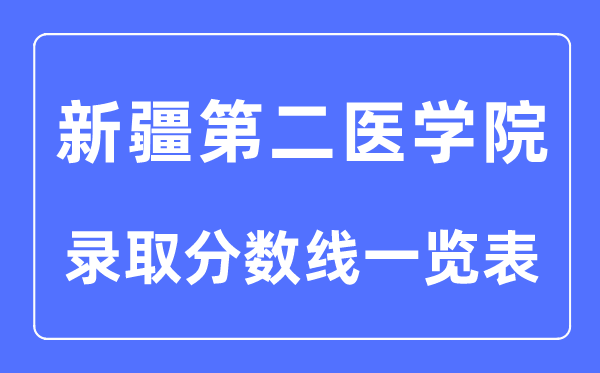 2023年高考多少分能上新疆第二醫(yī)學院？附各省錄取分數(shù)線