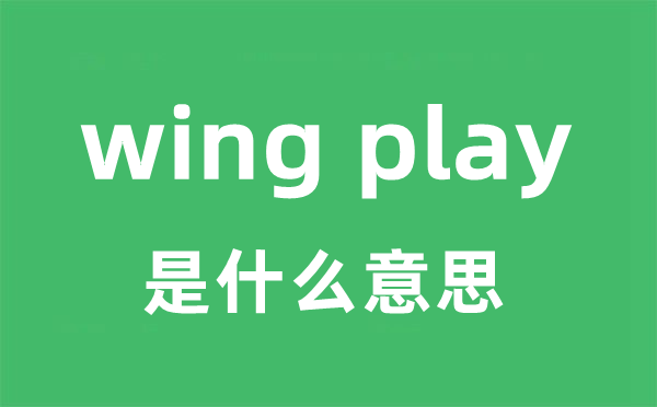 wing play是什么意思