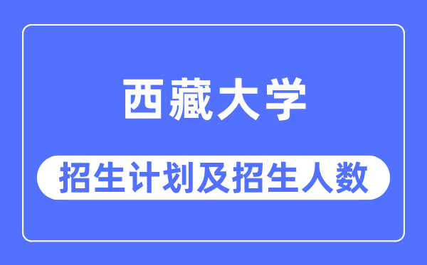 2023年西藏大學(xué)各省招生計(jì)劃及各專業(yè)招生人數(shù)是多少
