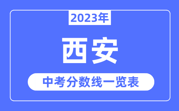 2023年西安市中考錄取分數(shù)線,西安中考分數(shù)線是多少