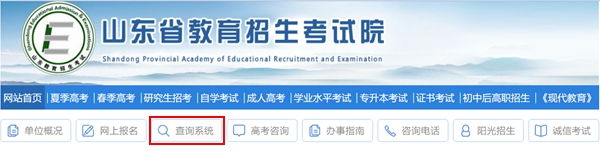 山東省教育招生考試院高考成績(jī)查詢?nèi)肟冢╤ttps://www.sdzk.cn/）