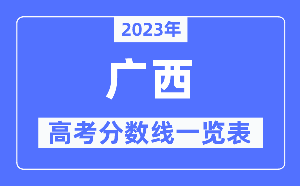 2023年廣西高考分?jǐn)?shù)線一覽表（含一本,二本,?？品?jǐn)?shù)線）