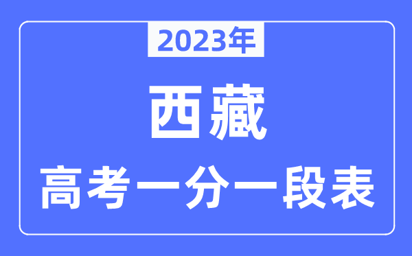 2023年西藏高考一分一段表,西藏高考分?jǐn)?shù)位次排名查詢表