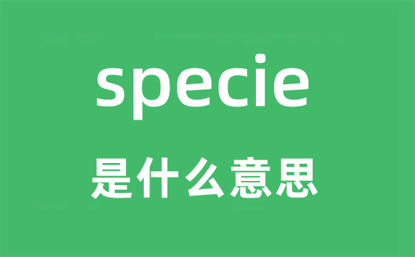 specie是什么意思,specie怎么讀,中文翻譯是什么