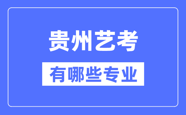 貴州藝考有哪些專(zhuān)業(yè),貴州藝術(shù)統(tǒng)考選什么專(zhuān)業(yè)？