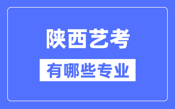 陜西藝考有哪些專業(yè),陜西藝術統(tǒng)考選什么專業(yè)？