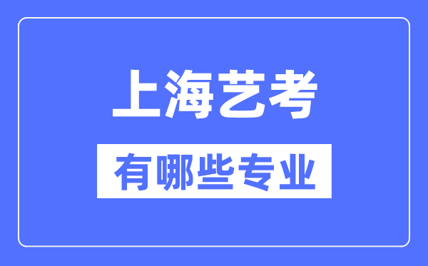 上海藝考有哪些專業(yè),上海藝術(shù)統(tǒng)考選什么專業(yè)？
