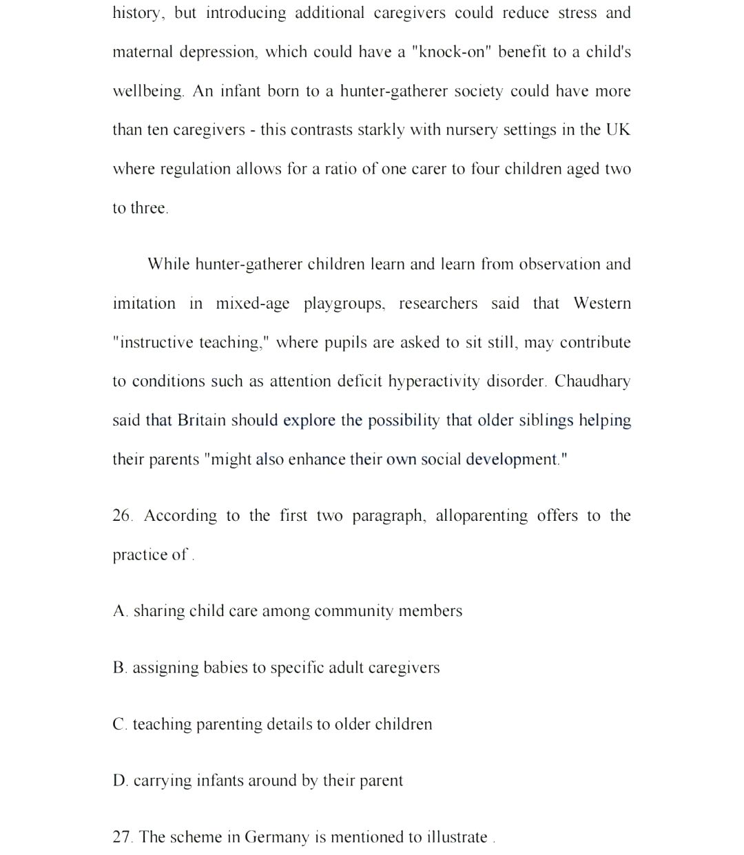 2024年考研英語(yǔ)一試卷真題及答案解析