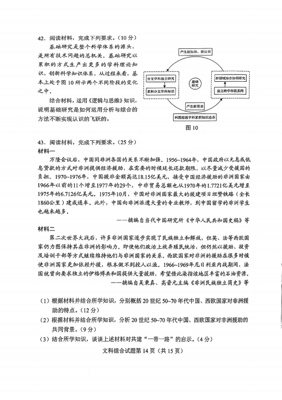 新高考2024九省聯(lián)考河南文綜試卷及答案解析