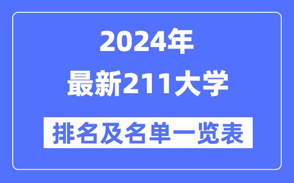 2024年最新211大學(xué)排名及名單一覽表（共115所）