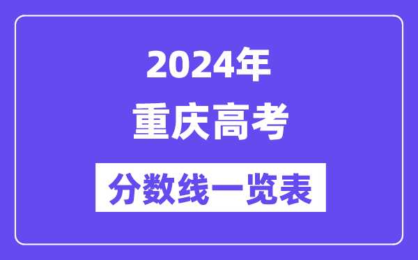 2024年重慶高考分?jǐn)?shù)線一覽表（含一本,二本,專科分?jǐn)?shù)線）