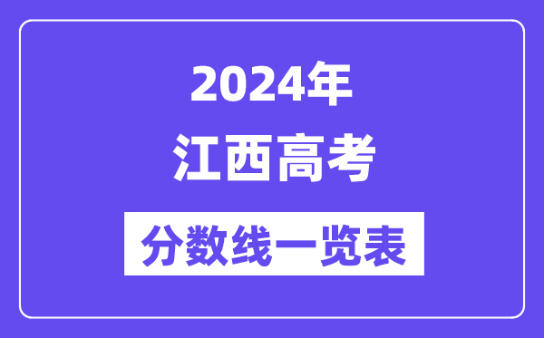 2024年江西高考分?jǐn)?shù)線一覽表（含一本,二本,?？品?jǐn)?shù)線）