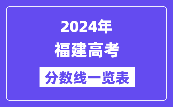 2024年福建高考分數(shù)線一覽表(含一本,二本,專科分數(shù)線)