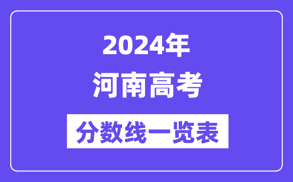 2024年河南高考分?jǐn)?shù)線一覽表(含一本,二本,專科分?jǐn)?shù)線)