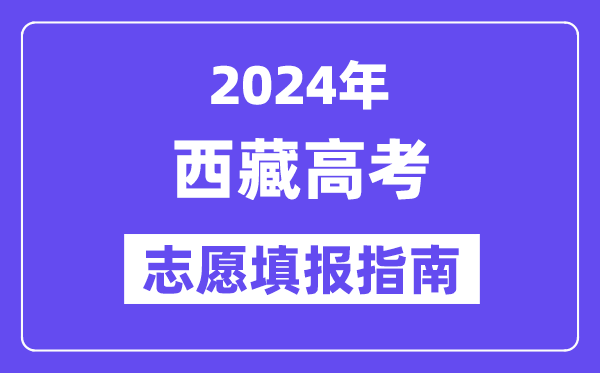 2024西藏高考志愿填報(bào)怎么填報(bào),最全高考志愿填報(bào)指南