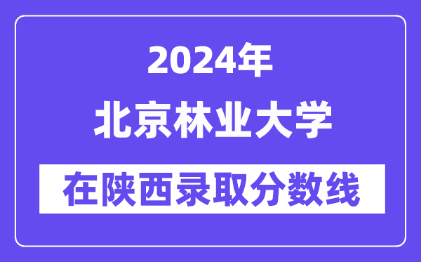 北京林業(yè)大學2024年在陜西錄取分數(shù)線一覽表（2025年參考）