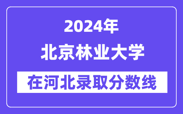 北京林業(yè)大學(xué)2024年在河北錄取分?jǐn)?shù)線一覽表(2025年參考)