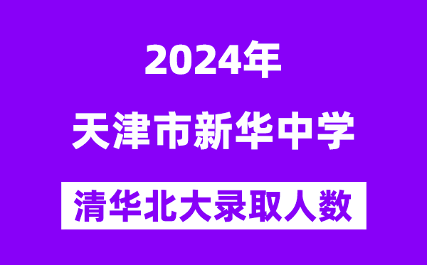 2024年天津市新華中學(xué)考入清華北大人數(shù)是多少？附歷年分?jǐn)?shù)線
