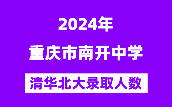 2024年重慶市南開中學(xué)考入清華北大人數(shù)是多少？附歷年分?jǐn)?shù)線