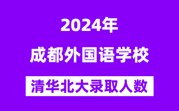 2024年成都外國語學(xué)?？既肭迦A北大人數(shù)是多少？附歷年分?jǐn)?shù)線