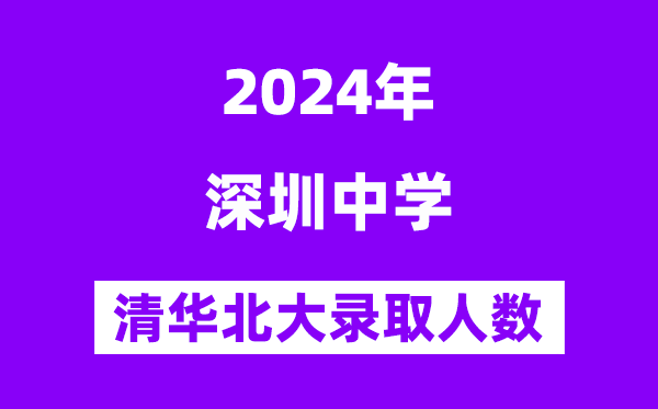 2024年深圳中學(xué)考入清華北大人數(shù)是多少？附歷年分?jǐn)?shù)線