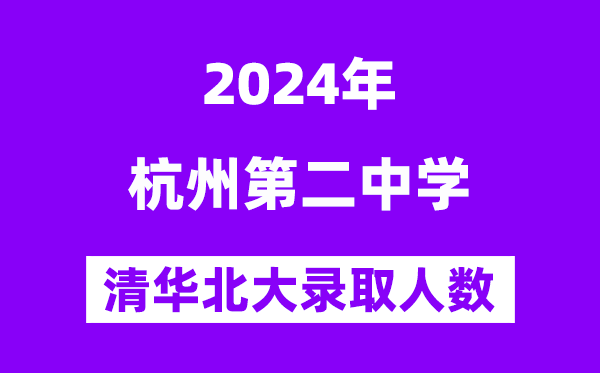 2024年杭州二中考入清華北大人數(shù)是多少？附歷年分?jǐn)?shù)線