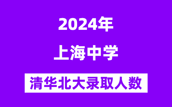 2024年上海中學(xué)考入清華北大人數(shù)是多少？附歷年分?jǐn)?shù)線