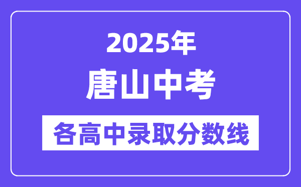 2025年唐山中考各高中錄取分?jǐn)?shù)線一覽表