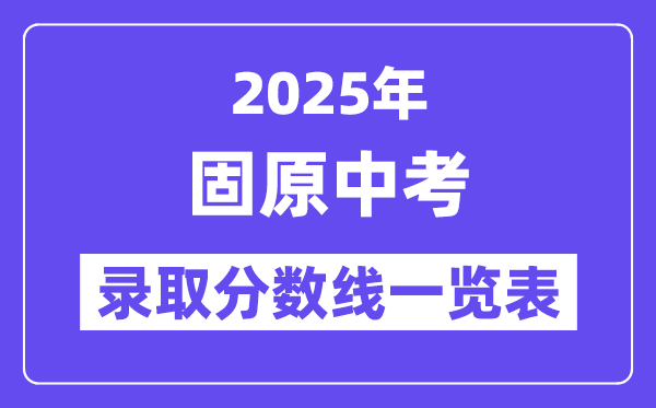 2025年固原中考各高中錄取分?jǐn)?shù)線一覽表