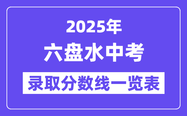 2025年六盤水中考各高中錄取分數(shù)線一覽表