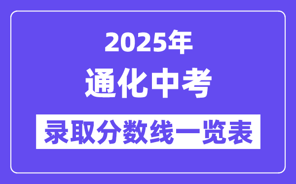 2025年通化中考各高中錄取分?jǐn)?shù)線一覽表