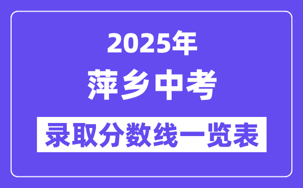 2025年萍鄉(xiāng)中考各高中錄取分?jǐn)?shù)線一覽表