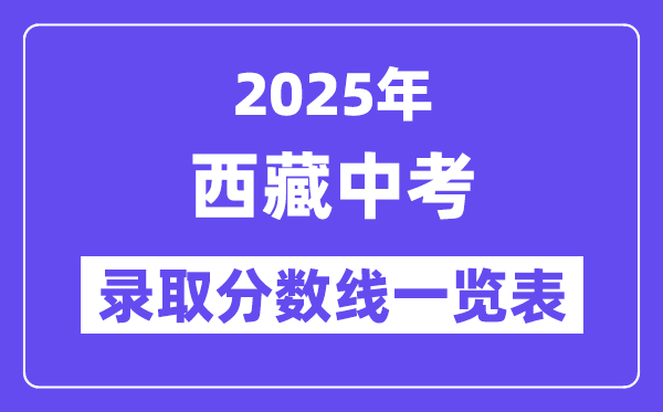 2025年西藏中考錄取分數(shù)線一覽表,中考多少分能上高中？