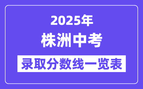 2025年株洲中考各高中錄取分?jǐn)?shù)線一覽表