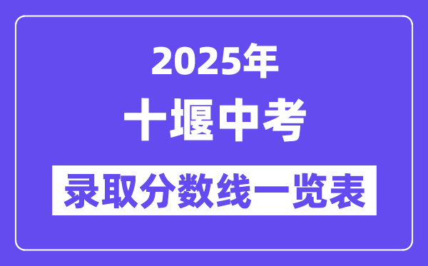 2025年十堰中考各高中錄取分數(shù)線一覽表