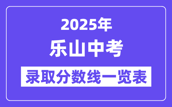 2025年樂(lè)山中考各高中錄取分?jǐn)?shù)線一覽表
