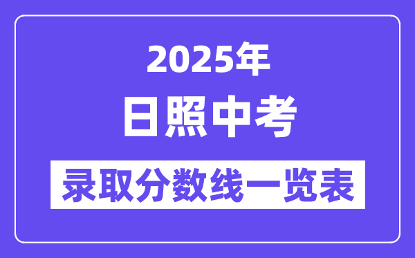 2025年日照中考各高中錄取分數(shù)線一覽表