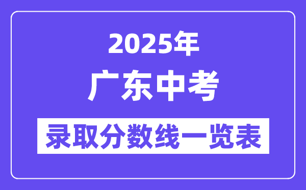 2025年廣東中考錄取分數(shù)線一覽表,中考多少分能上高中？