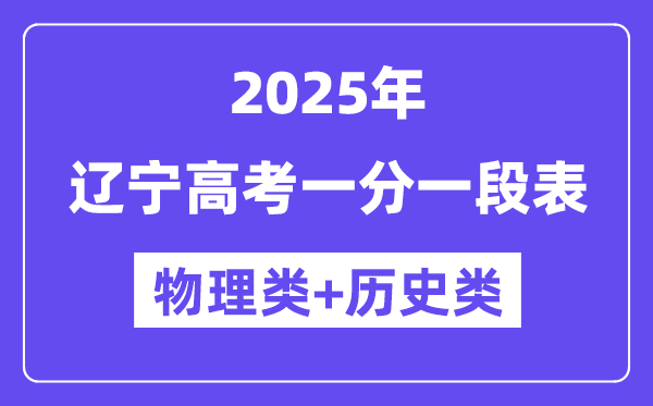 遼寧高考分數(shù)線2025年一分一段表（物理+歷史）