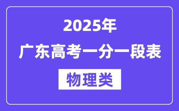 2025廣東高考一分一段表（物理類(lèi)）位次排名查詢(xún)