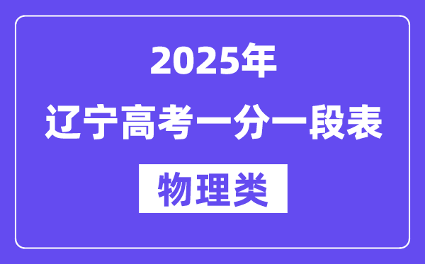 2025遼寧高考一分一段表（物理類）位次排名查詢