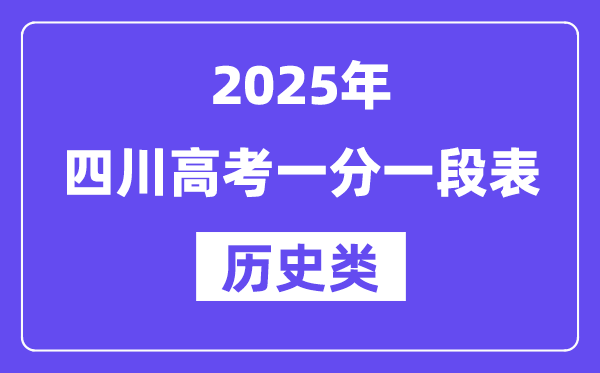 2025四川高考一分一段表（歷史類(lèi)）位次排名查詢