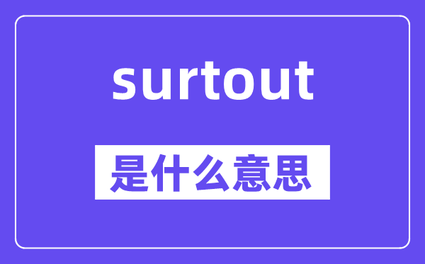 surtout是什么意思,surtout怎么讀,中文翻譯是什么
