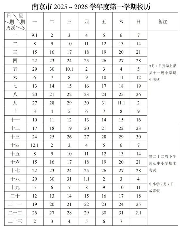 2026年南京市中小學(xué)寒假放假時間表,2月7日開始放寒假