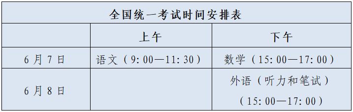山東高考時間2026年時間表,各科目具體時間安排一覽表