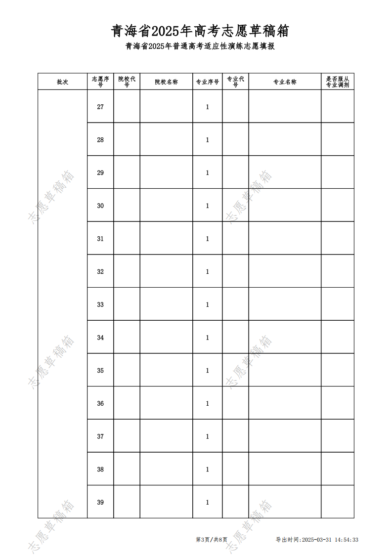 2026年青海高考志愿表格填寫范本(附查找入口及志愿數(shù)量)