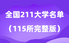 2026全國(guó)211大學(xué)名單排名一覽